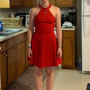 Lulus red skater dress NWT